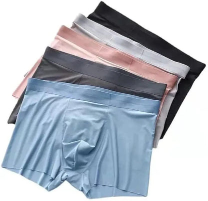 Men's Ice Silk Extra Thin Elastic Brief Boxers (PACK OF 5)