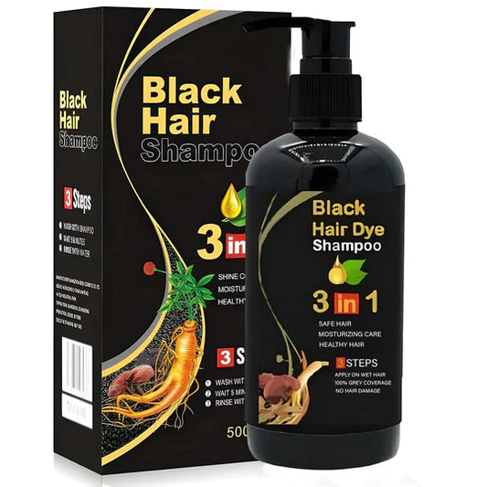 BLACK HAIR DYE SHAMPOO 3-IN-1 (NO SIDE EFFECT) - 🔥BUY 1 GET 1 FREE 🔥
