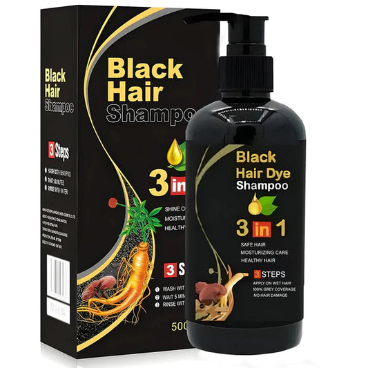 BLACK HAIR DYE SHAMPOO 3-IN-1 (NO SIDE EFFECT) (BUY 1 GET 1 FREE)